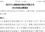 川大智胜：2024年预计亏损4900万元-6300万元 公司股票可能被实施退市风险警示