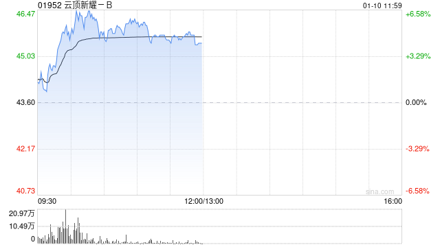 云顶新耀-B早盘反弹逾6% 公司获国际资本关注